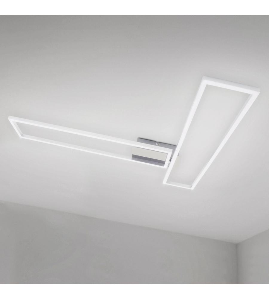 Plafoniera led "frame" dimmerabile con telecomando, 4400 lm